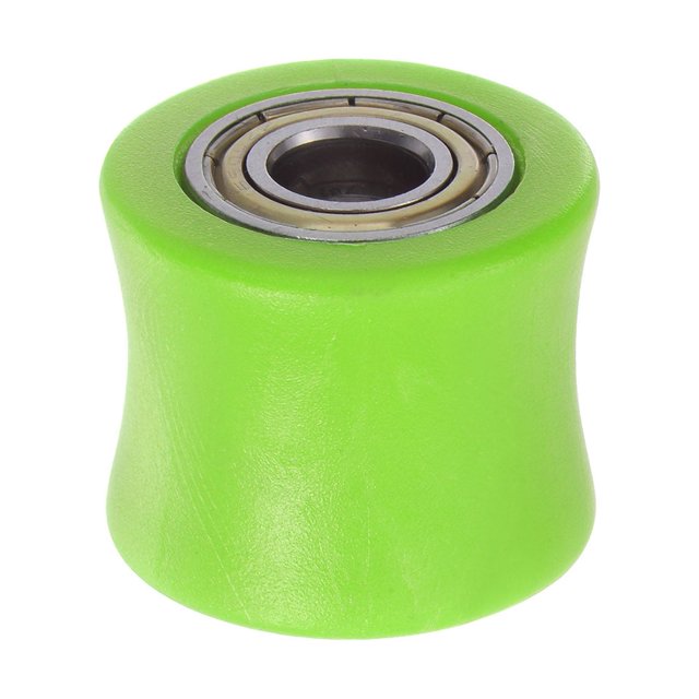 Unique Bargains Galet Tendeur de Chaîne 10 mm pour Vélo Porte Coulissante, Guide de Roue, Vert