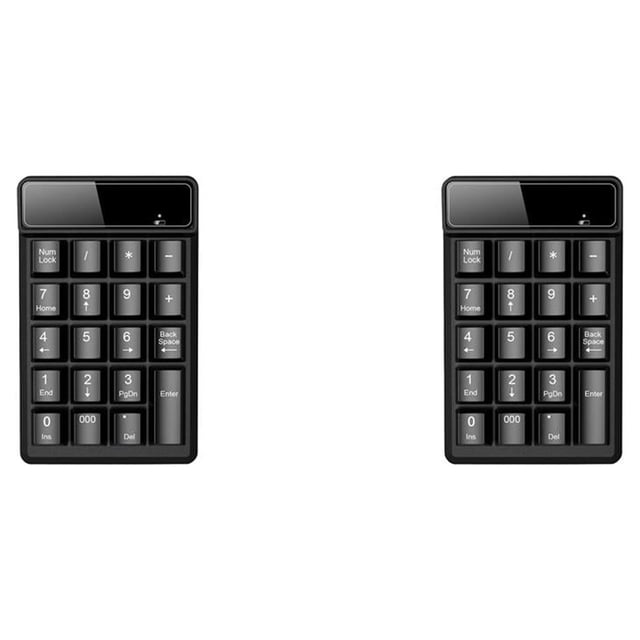 yingyy Clavier Numérique Filaire Résistant à l'Usure Rechargeable Clavier Numérique Noir 2 Ensembles