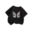 thumbnail image 4 of GDREDA Vêtements Fille Enfants Filles Mignon Imprimé Graphique Col Rond Manches Courtes Tee Été Décontracté T-Shirt Tunique T-Shirt pour Fille Noir, 7-8 Ans, 4 of 4