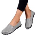 thumbnail image 4 of B91xZ Mocassins à Enfiler pour Femmes Bout Rond Confort Légers Chaussures Habillées à Enfiler, Gris 9, 4 of 5