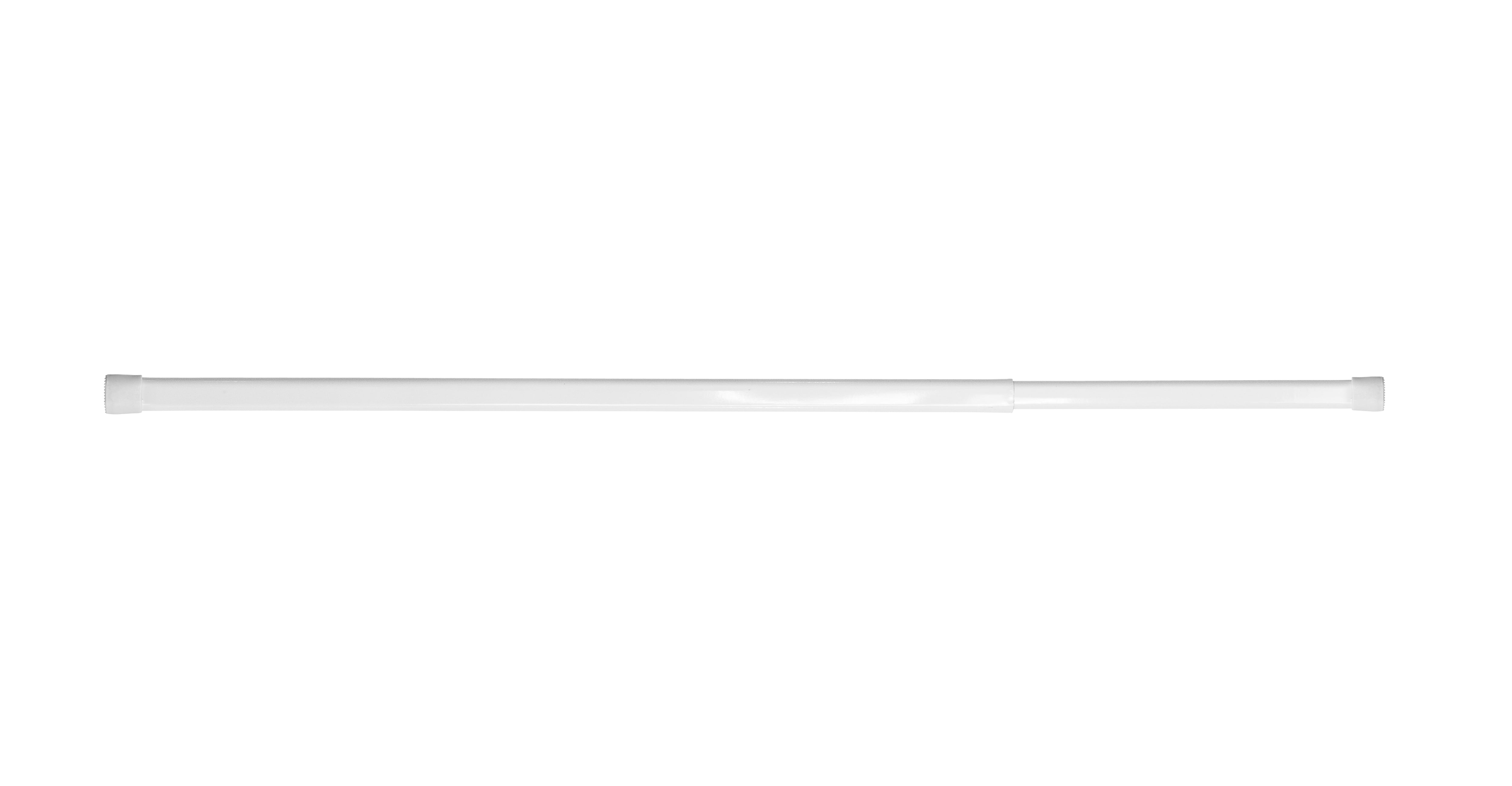 Mainstays Oval Spring Tension Window Curtain Rod, No Drilling, Adjustable, 48" - 84", White