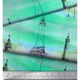 thumbnail image 2 of Soimoi Cotton Duck Fabric Lighthouse Nautical Print Fabric by The Yard 42 Inch Wide, 2 of 4