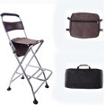 thumbnail image 1 of Chaise Pliante Tabourets de Bar à Hauteur Réglable, Chaise de Bar Pliante Tabourets de Bar Modernes pour le Déjeuner, Tabourets de Comptoir pour Jardin Pêche Extérieur(C), 1 of 9
