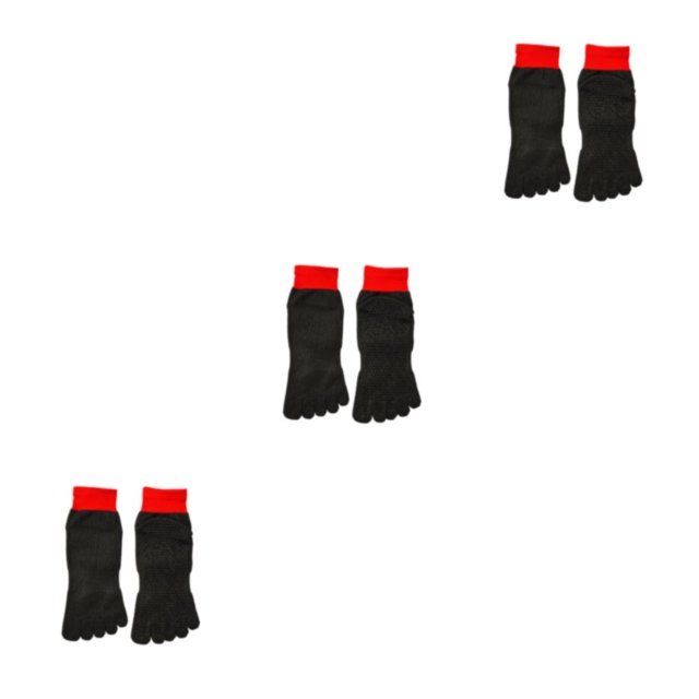 maskred Prevent Foot Injuries On Any Adventure With 5 Toe Cut Resistant Socks Grey Is Black spot red bindi 3Set