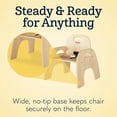 thumbnail image 3 of Foundations Simple Sitter 11” Low Wood Feeding Chairs, Stackable Wood Toddler Chairs with Food Service Grade Finish, 2 Pack, 3 of 11