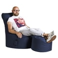 thumbnail image 2 of Gouchee Home Swing Brava Navy Bean Bag Chair – Water-Repellent Fabric with Polystyrene Bead Filling, Suitable for Adults and Teens, Lightweight & Portable Seating for Bedroom, Dorm or Living Room, 2 of 9