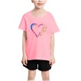 thumbnail image 4 of Rbaofujie Hauts pour Filles Été Manches Courtes Col Rond T-Shirts T-Shirt Basique pour Enfants, 4 of 5