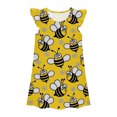 thumbnail image 1 of MIASHUI Chemises de Nuit pour Filles Robe de Princesse pour Enfants Manches Volantées Nuisette Pyjama, Jaune, 7-8 Ans, 1 of 2