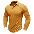 thumbnail image 1 of KIHOUT Chandails pour Hommes à Manches Longues Musclé Robuste Basique Blouse de Couleur Unie T-Shirt à Manches Longues Col Rond Blouses et Chemises YE/L2, 1 of 7