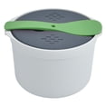 thumbnail image 2 of Microwave Rice Cooker, Good Sealing 2L Microwave Rice Maker Safe Harmless  For Kitchen For Microwave Green, 2 of 8