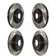 thumbnail image 1 of DS-One Front Rear Coated Drilled Slotted Disc Brake Rotors Kit for Car Honda Civic Acura CSX ILX KD-100272, 1 of 11