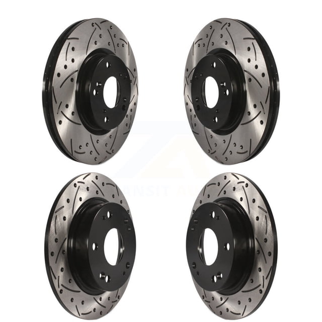 DS-One Front Rear Coated Drilled Slotted Disc Brake Rotors Kit for Car Honda Civic Acura CSX ILX KD-100272