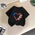 thumbnail image 5 of WEAIXIMIUNG Chandail à Manches Longues pour Enfants Fille Mignonne à Motif Col Rond T-Shirt à Manches Courtes T-Shirt d'Été Décontracté Hauts, 5 of 5
