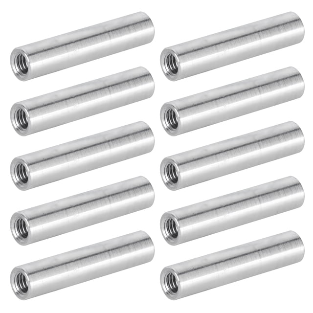 Round Standoffs, 6mm Outer Dia M4x0.7mm Aluminum Alloy Column Easy Install 10Pcs For Structural Support For Workpiece Connection Long 30mm
