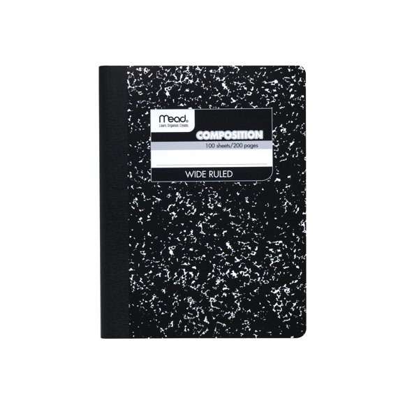 Merchandise 65204959 Mead Black Marble Composition Book, 100 Sheets