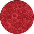 thumbnail image 1 of Ahgly Company Tapis d'Intérieur Ronds Transitionnels Rouges Lavables à la Machine, 3 Pieds Rond, 1 of 7