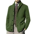 thumbnail image 1 of Xuniizn Mens Cardigan Sweater, Solid Color Long Sleeve Lapel Button Stretch Knit Sweaters with Pockets, Spring Daily Casual Comfortable Soft Sweaters Outerwear, 1 of 6