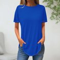 thumbnail image 2 of FAIWAD T Shirts for Womens Loose Short Sleeve Casual Tops Ladies Plus Size Pullover Tees Tops, 2 of 3