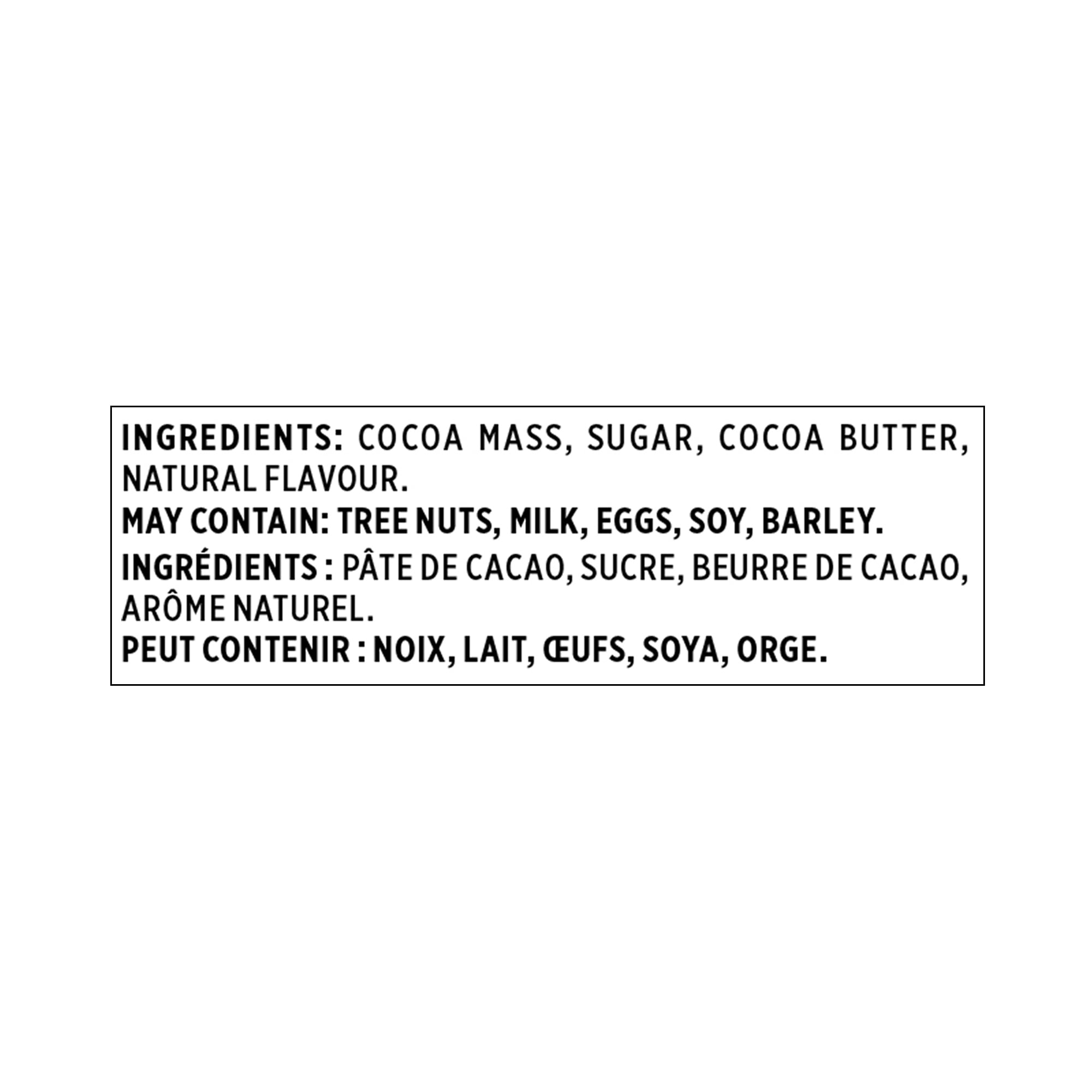 Chocolat noir suisse à 72 % de cacao de Notre Excellence