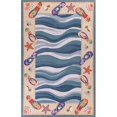 thumbnail image 1 of HomeRoots 352338 3 ft. 6 in. x 5 ft. 6 in. Wool Blue Area Rug, 1 of 1