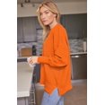 thumbnail image 3 of ORUYROP Women's Crewneck Batwing Long Sleeve Sweater 2023 Fall Oversized Ribbed Knit Side Slit Pullover Top, 3 of 7