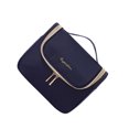 thumbnail image 1 of ZheElen Sac de Rangement de Voyage en Polyester, Antipoussière et Imperméable, Grande Capacité, Trousse Cosmétique Portable, Bleu Marine, 1 Ensemble, 1 of 6