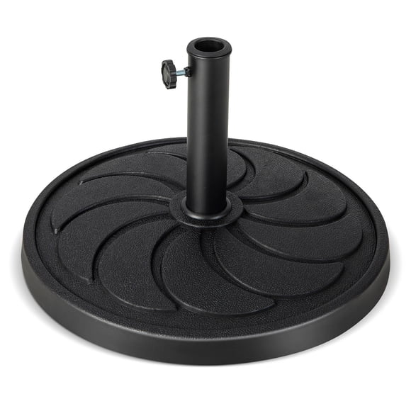 Gymax 40 lbs Patio Round Umbrella Weighted Base Heavy-Duty Table Market Stand Outdoor