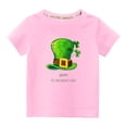 thumbnail image 1 of Penkiiy Haut à Manches Courtes Imprimé Col Rond Mignon pour Garçons et Filles 3-4 Ans Rose, 1 of 6