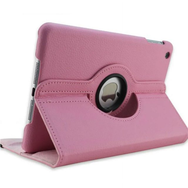 Case For Apple iPad Pro 12.9 360 Rotating Smart Cover iPad 12.9 Pro 3 4 5 6th Gen 12.9" PU Leather Protective Funda Tablet Shell Pink Pro12.9 2nd Gen 2017