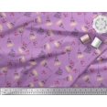 thumbnail image 2 of Soimoi Moss Georgette Fabric Text,Floral & Eiffel Tower Architectural Printed Fabric 1 Yard 42 Inch Wide, 2 of 3
