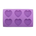 thumbnail image 2 of Silicone Cake Mold Multi-Heart Mousse Cake Silicone Mold Valentine's Day Baking Decorations(Purple,1Pcs) Rkxzt, 2 of 9