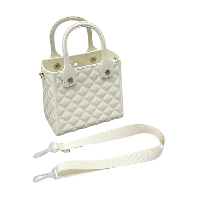 Esquirla Womens Beach Hole Bag Breathable Storage Pouch for Swimming Pools Travel Gym white