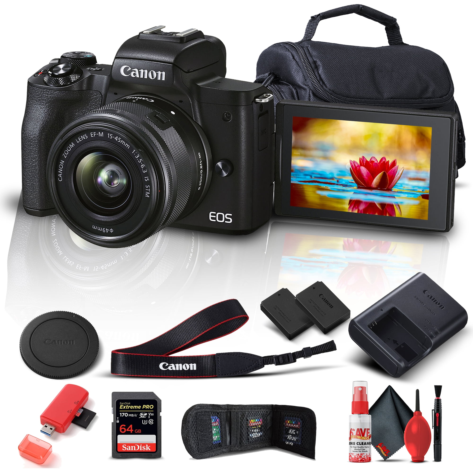 Canon EOS M50 Mark II Mirrorless Digital Camera with 15-45mm Lens