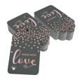 thumbnail image 2 of Inkdotpot Made With Love Text Bottle Tag Real Rose Gold Foil Favor Hang Tags 50 Pcs, 2 of 6