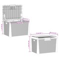 thumbnail image 4 of vidaXL Garden Storage Box Brown 125 L PP, 4 of 5