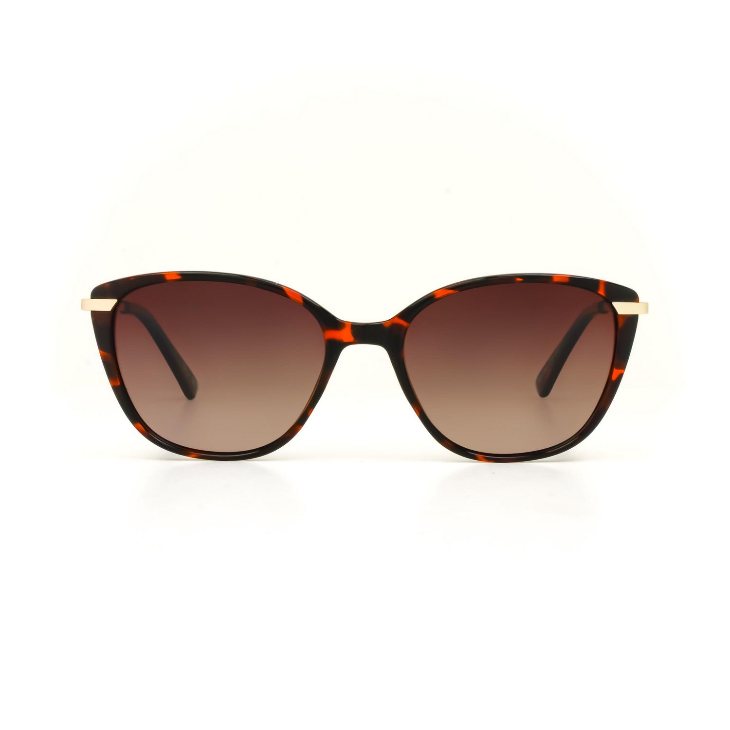Time & Tru Women's Polarized Tort Cat-Eye Sunglasses