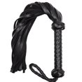 thumbnail image 1 of Horse Riding Whip Accessories Outdoor Sport Artificial Leather Pony Lash Tool Handle Spanking Horses Ride Crop Training Fitting black, 1 of 8