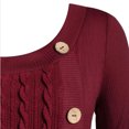 thumbnail image 5 of RKSTN Chandails pour Femmes Grande Taille Manches Longues Bouton Patchwork Tops Asymétriques Chandail Chandails d'Automne, 5 of 5