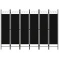 thumbnail image 1 of vidaXL 6-Panel Room Divider Black 240x180 cm, 1 of 4