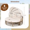 thumbnail image 3 of Gymax Patio Daybed w/ Retractable Canopy & Cushions Outdoor, 3 of 6