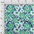thumbnail image 2 of oneOone Viscose Jersey Sky Blue Fabric Florals Craft Projects Decor Fabric Printed By The Yard 60 Inch Wide, 2 of 4