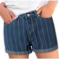 thumbnail image 2 of CEHVOM Femmes Mode Short en Denim à Bretelles Imprimées Poches Décontracté Fermeture Éclair Jeans à Franges Pantalon, 2 of 6