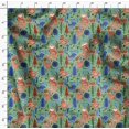 thumbnail image 4 of Soimoi Green Poly Georgette Fabric Tree & Fox Folk Art Print Fabric by Yard 42 Inch Wide, 4 of 5
