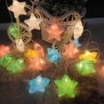 thumbnail image 2 of Battery Operated Star String Lights, Crackle Star Lights, Holiday Room Party Patio Decoration, Two Lighting Modes, Battery Powered Decor, 2 of 8