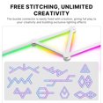 thumbnail image 3 of Smart Led Strip Lights 16 Million RGB Effects Rhythm Mode Manual and APP Remote Control LED Light No Drilling Wall Mount DIY Shape Connectable Light Bar with Backlight, 3 of 7