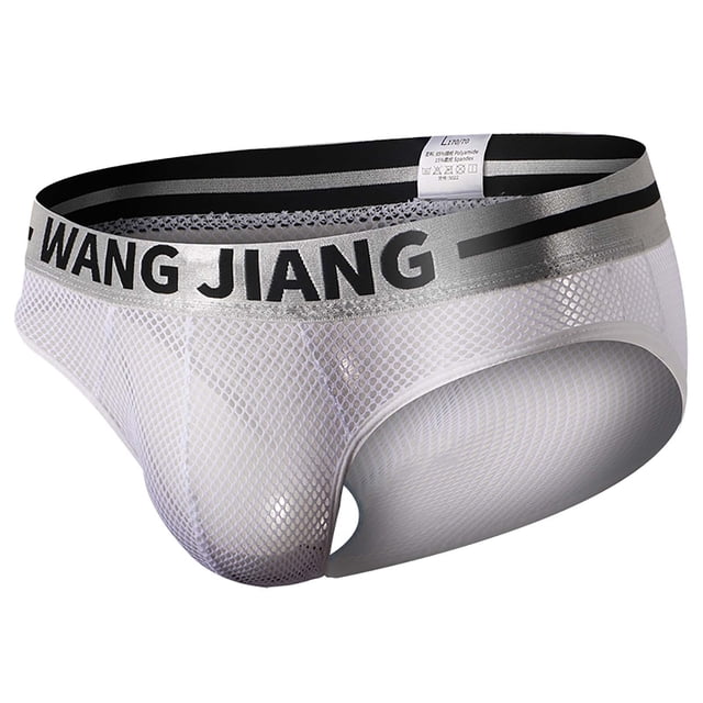 Fridja Men's Charming Solid Color Low Waist Briefs Underpants for Sports Performance