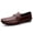 Brown, variant on Men's Casual Loafers Slip On Leather Shoes Comfortable Lightweight Driving Shoes Male Moccasins Classic Penny Loafer Flats Boat Shoes Outdoor Walking Shoes