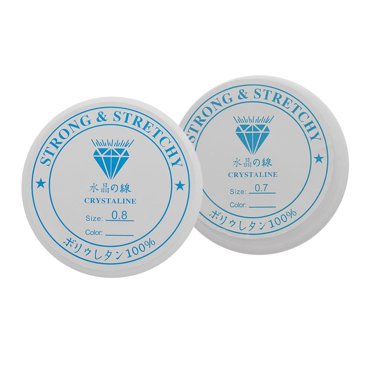 Abbracc 2 Rouleaux 10m Fil Élastique Transparent pour Fabrication de Bijoux 0.7mm 0.8mm