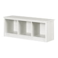 thumbnail image 2 of Banc d’entrée avec rangement, fini Pin blanc, collection Toza de Meubles South Shore, 2 of 12