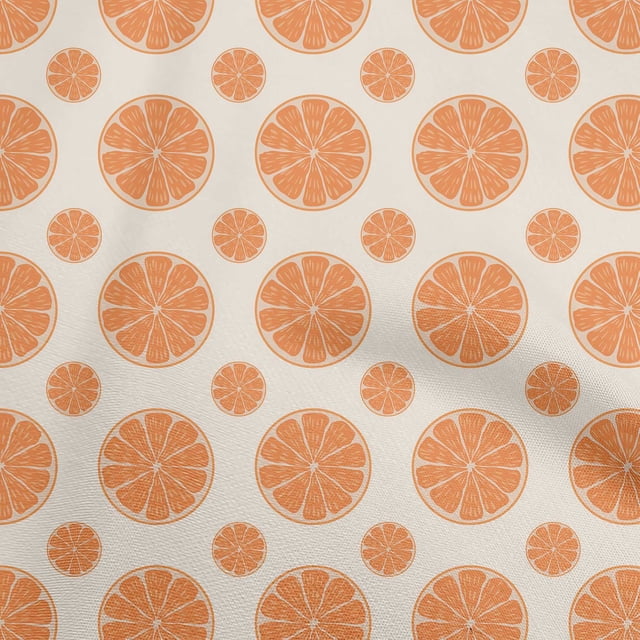 oneOone Cotton Poplin Orange Fabric Fruits Lemon Slice Fabric For Sewing Printed Craft Fabric By The Yard 56 Inch Wide